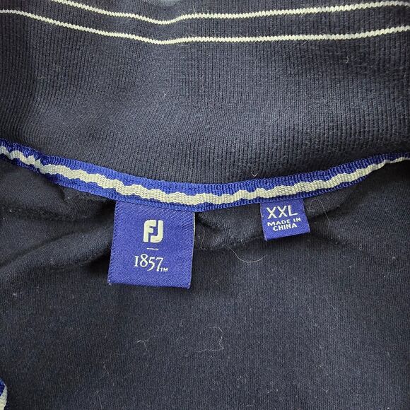 Footjoy Men's Blue Quarter Zip Pullover Shirt Performance Stretch Size 2XL - Picture 4 of 9